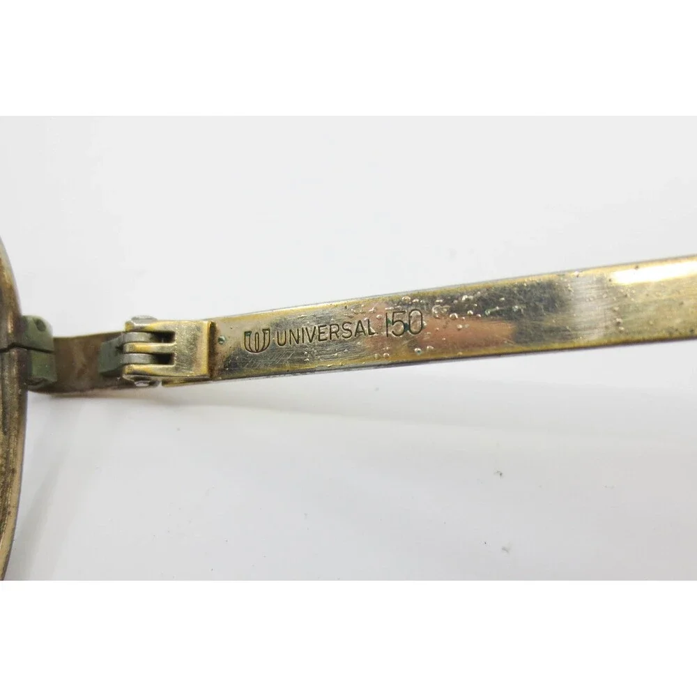 Vintage Universal 150 Aviator Eyeglass Frames Gold Tone Cable Temples 38426